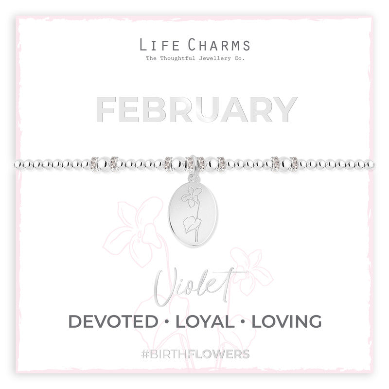 BIRTH FLOWER FEBRUARY BRACELET