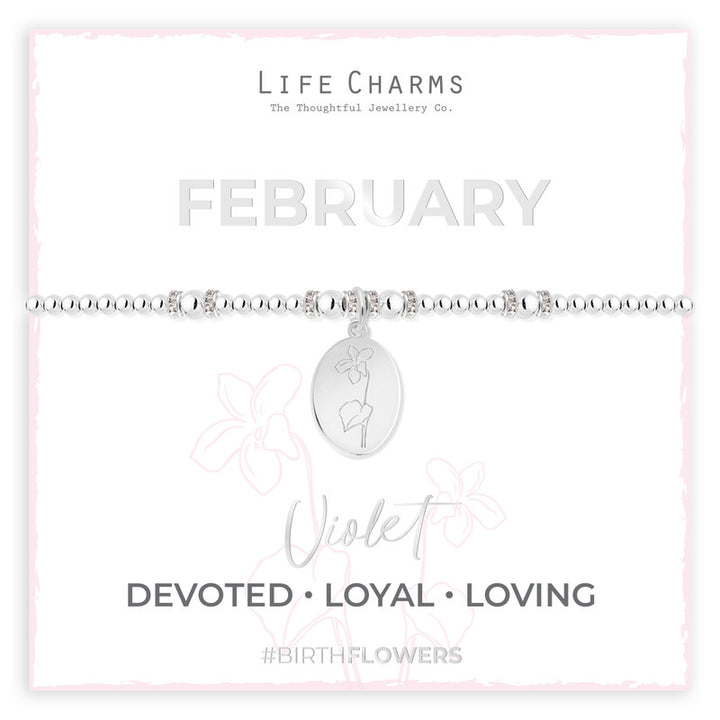BIRTH FLOWER FEBRUARY BRACELET