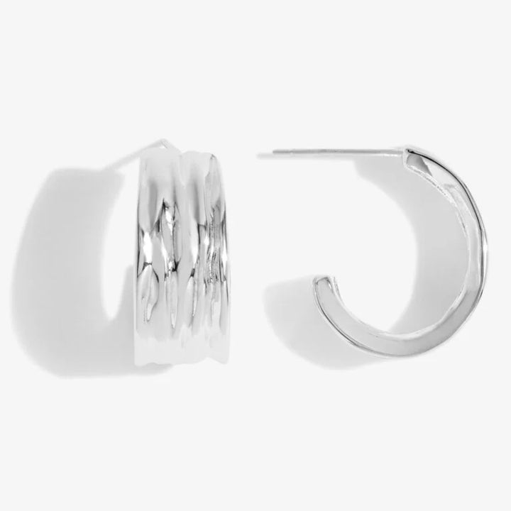 STATEMENT SILVER TEXTURED ESRRINGS