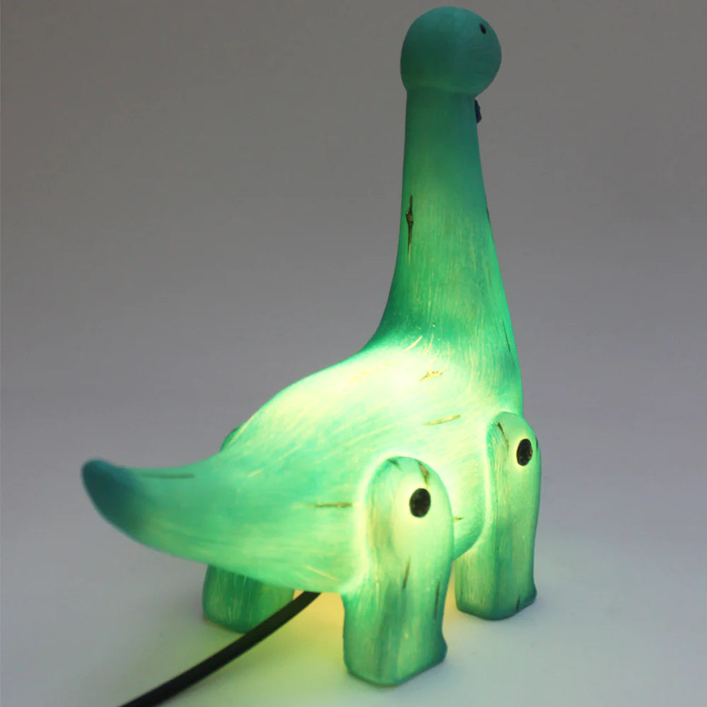 WOOD EFFECT DIPLODOCUS LAMP