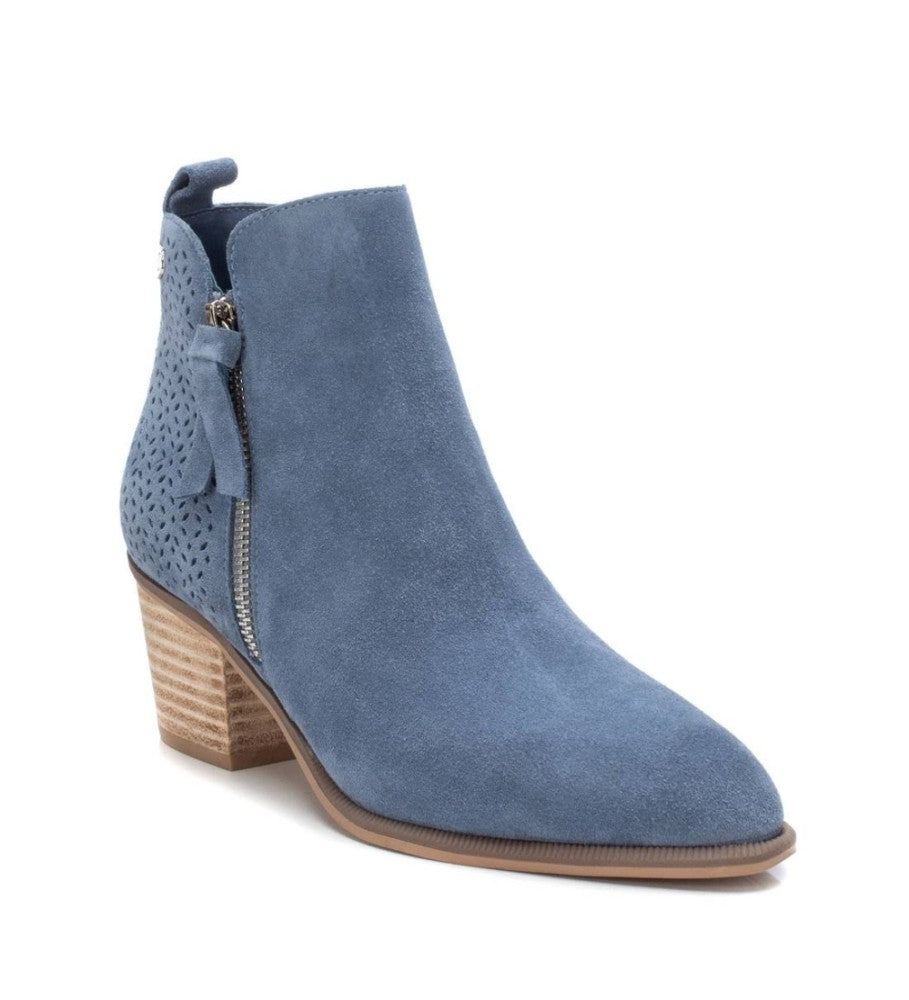 BLUE SUEDE ANKLE BOOT