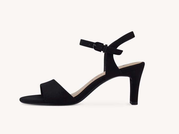 BLACK STILETTO HEEL SANDAL