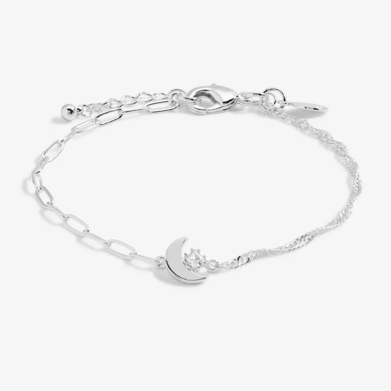 STACKS OF STYLE SILVER MOON BRACELET SET OF 2