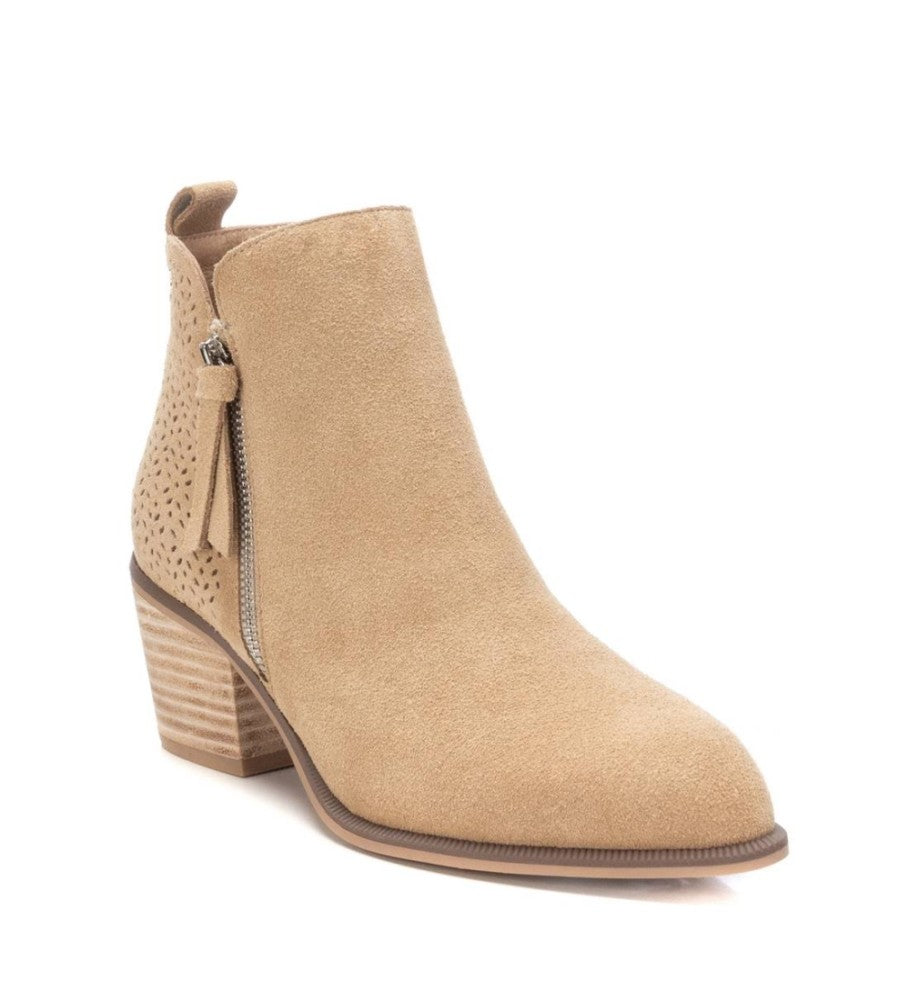 BEIGE SUEDE ANKLE BOOT