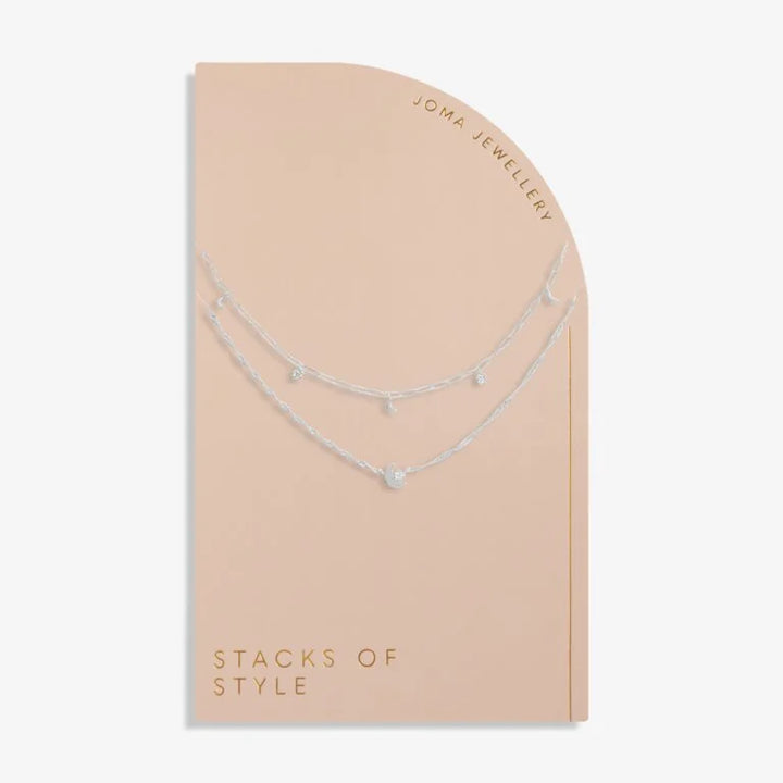 STACKS OF STYLE SILVER MOON NECKLACE