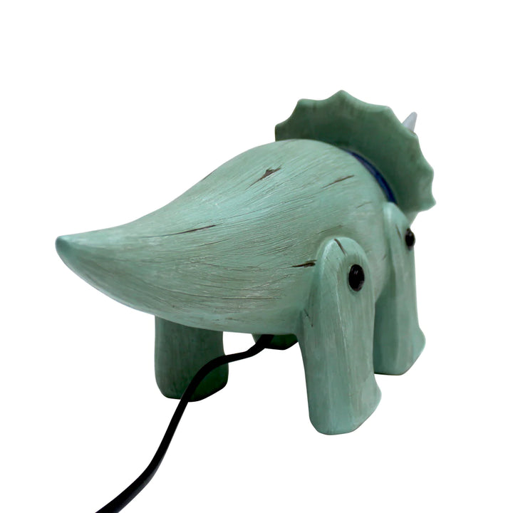 WOOD EFFECT TRICERATOPS LAMP