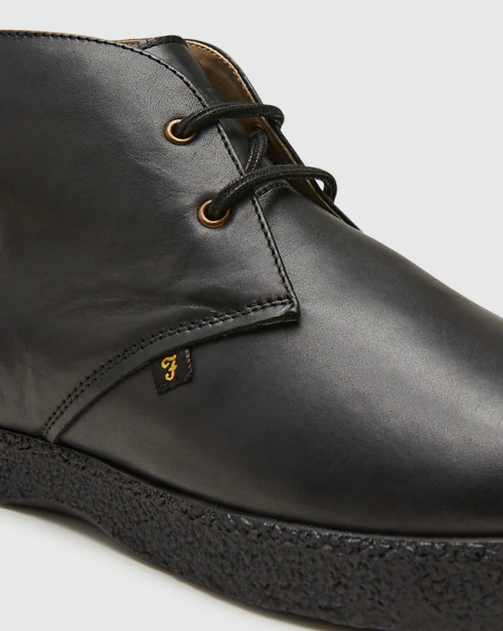 BLACK JONAH MID LEATHER DESERT BOOT