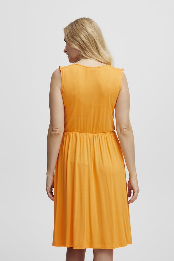 BLAZING ORANGE DOTTIE DRESS