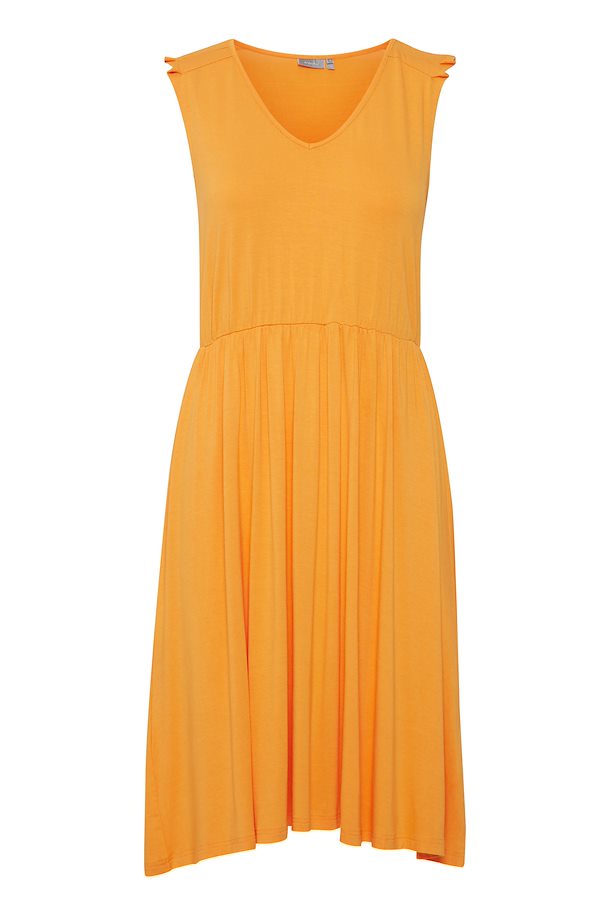 BLAZING ORANGE DOTTIE DRESS