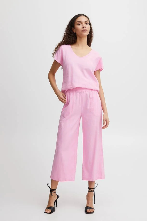 BEGONIA PINK FALAKKA V NECK TOP