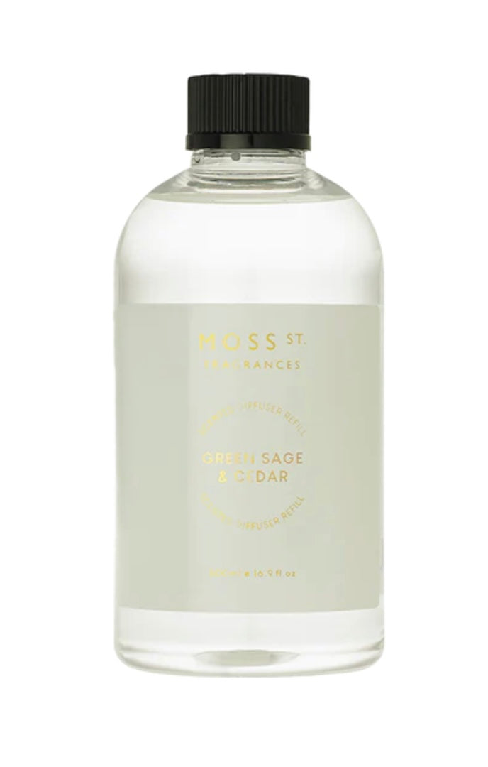 GREEN SAGE & CEDAR SCENTED DIFFUSER REFILL