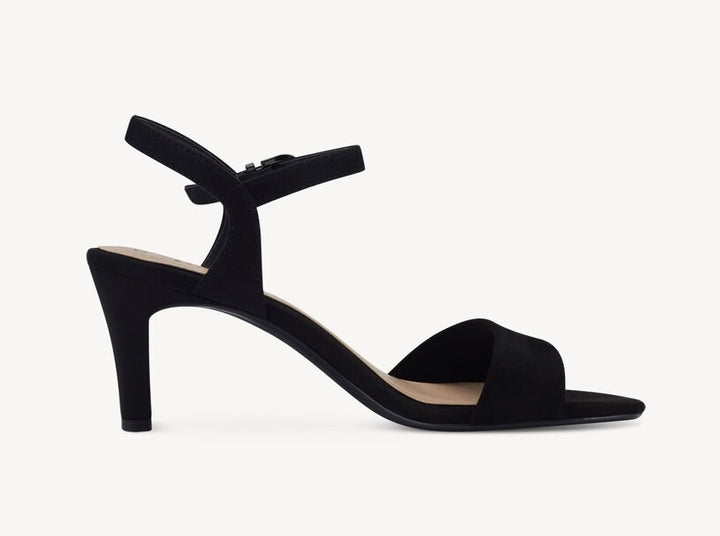 BLACK STILETTO HEEL SANDAL