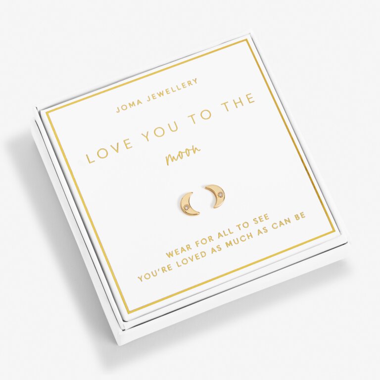 BOXED LOVE YOU TO THE MOON EARRINGS