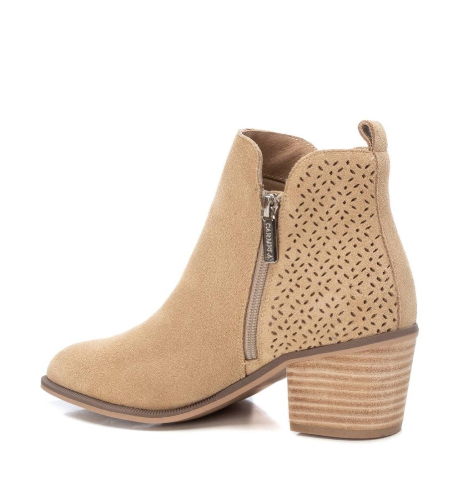 BEIGE SUEDE ANKLE BOOT