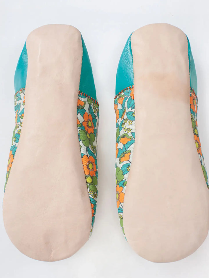 DUCK EGG MARGOT LEATHER SLIPPER