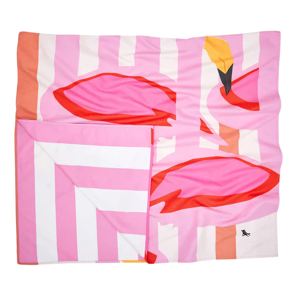 KIDS QUICK DRY TOWEL - FLAMBOYANT FLAMINGOS