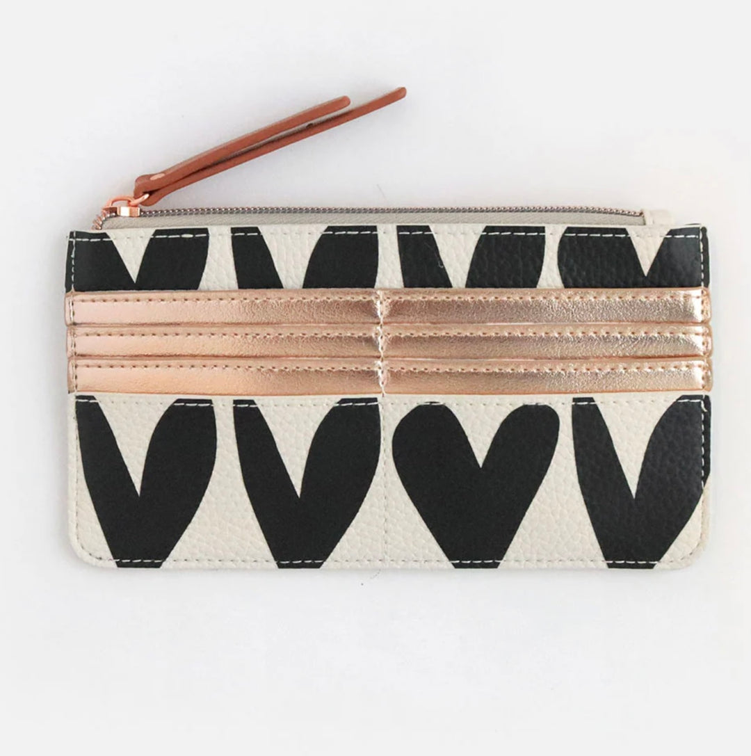 HEART LONG SLIM PATCH PURSE