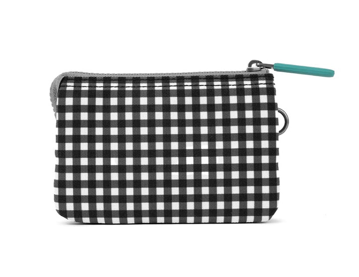 CARNABY BLACK GINGHAM RECYCLED CANVAS WALLET