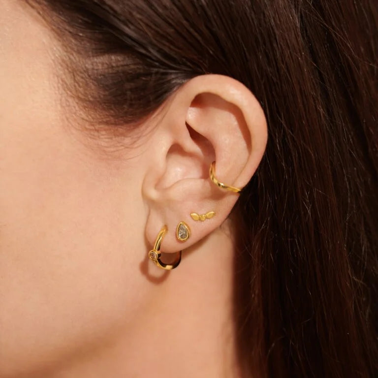 STACKS OF STYLE GOLD ORGANIC SHAPE EARRINGS SET