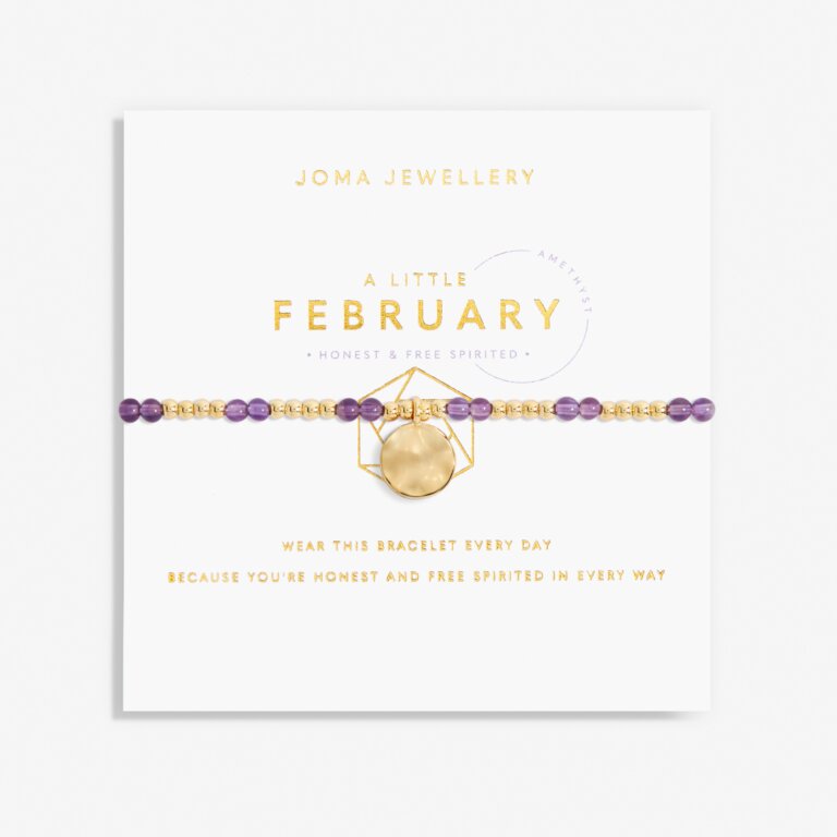 A LITTLE BIRTHSTONE ‘FEBRUARY’ BRACELET