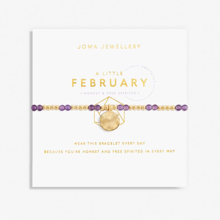 A LITTLE BIRTHSTONE ‘FEBRUARY’ BRACELET