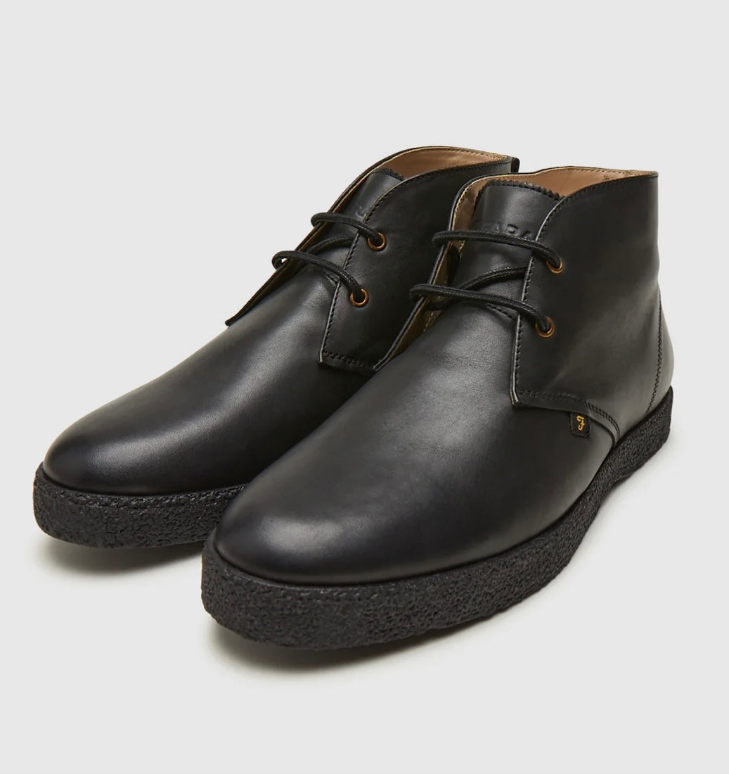 BLACK JONAH MID LEATHER DESERT BOOT
