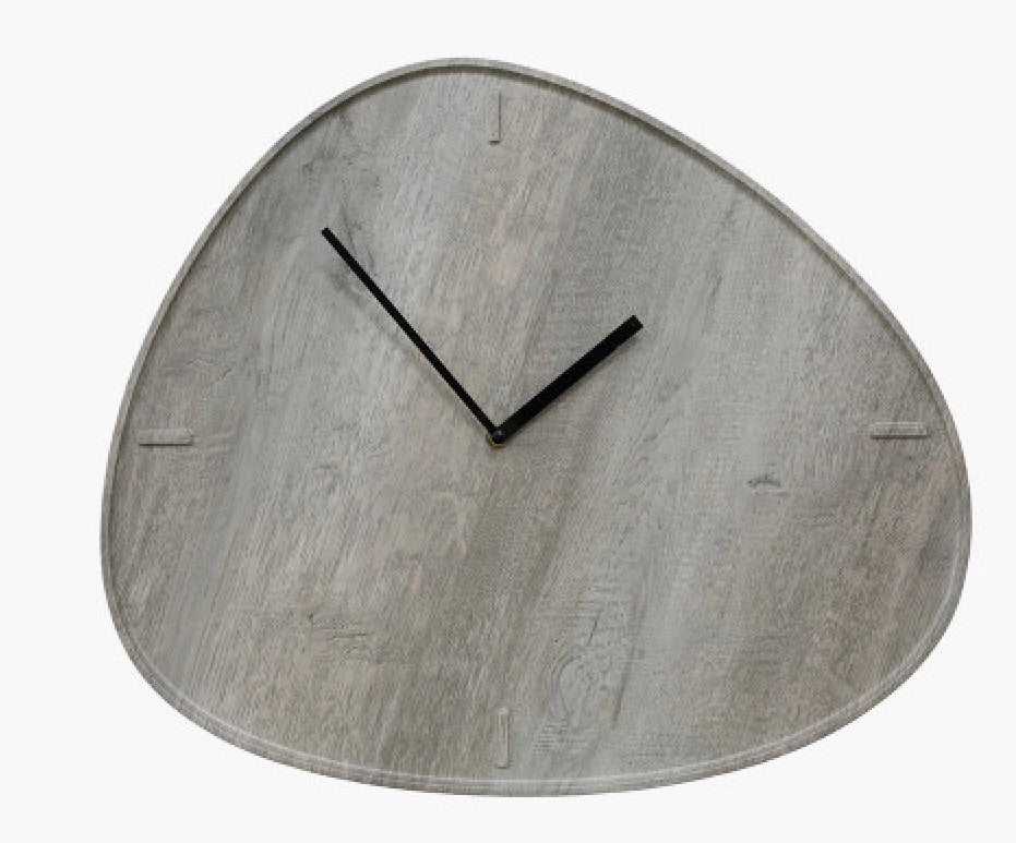 GREY OAK VENEER TEAR WALL CLOCK