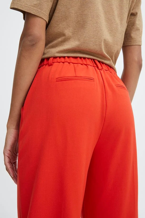 AURORA RED DANTA WIDE LEG TROUSER