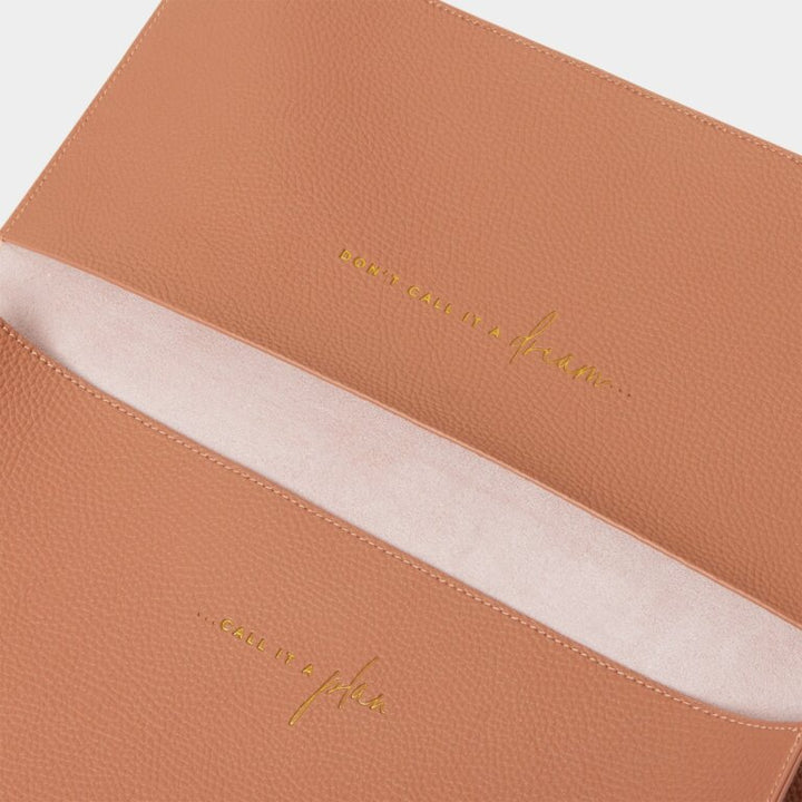 BLUSH TAUPE ‘DON’T CALL IT A DREAM… CALL IT A PLAN’ LAPTOP CASE