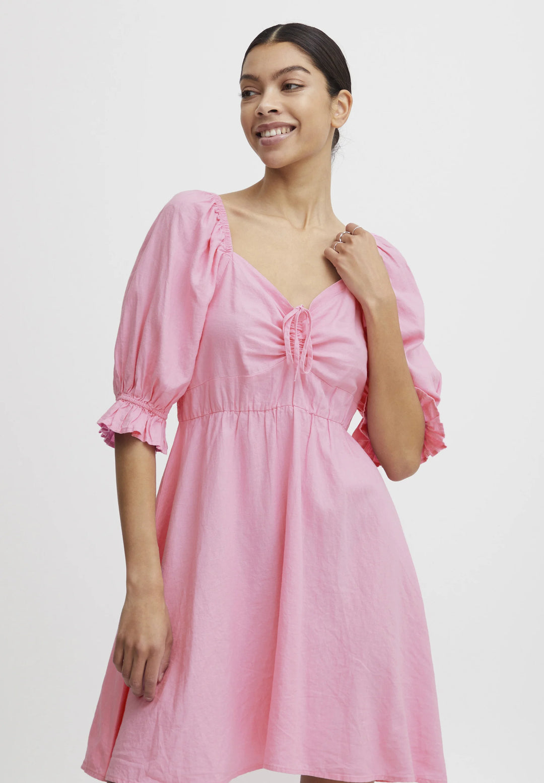 BEGONIA PINK FALAKKA SHORT DRESS