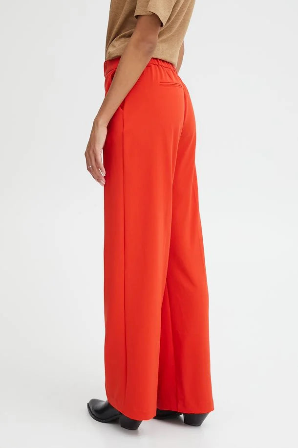 AURORA RED DANTA WIDE LEG TROUSER