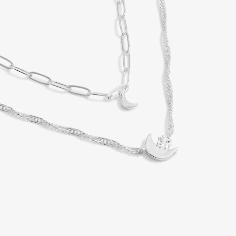 STACKS OF STYLE SILVER MOON NECKLACE