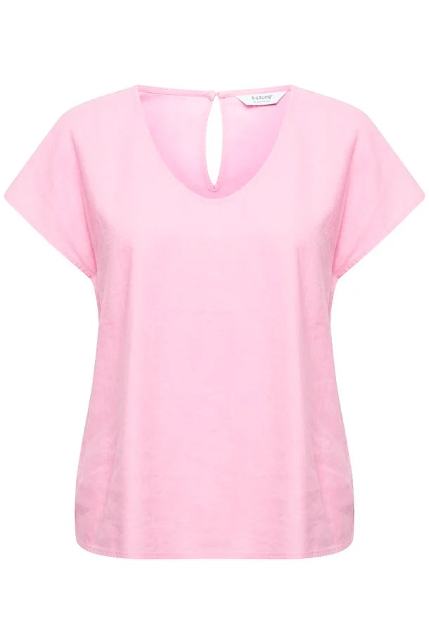 BEGONIA PINK FALAKKA V NECK TOP