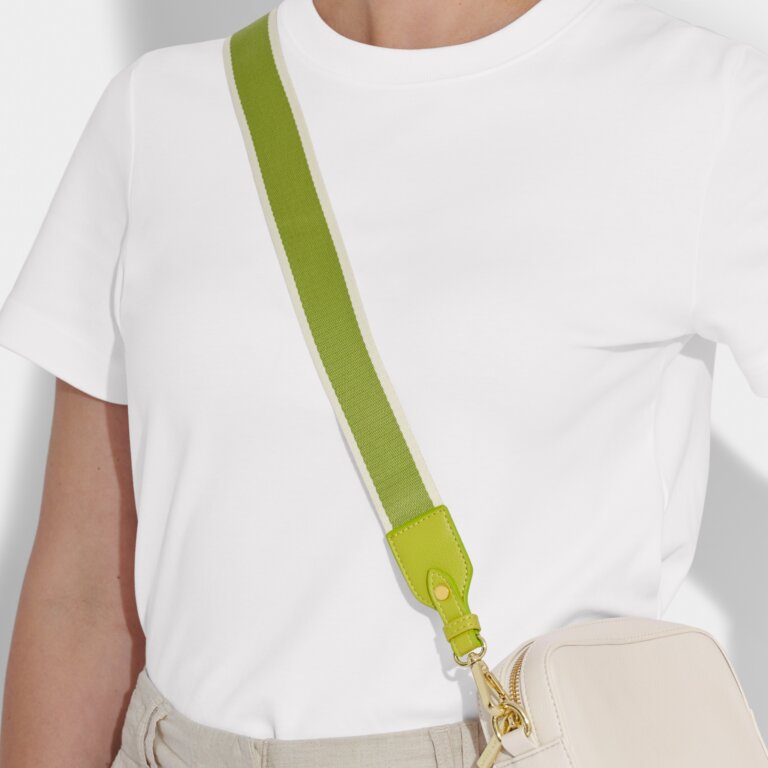 CANVAS LIME STRIPE BAG STRAP