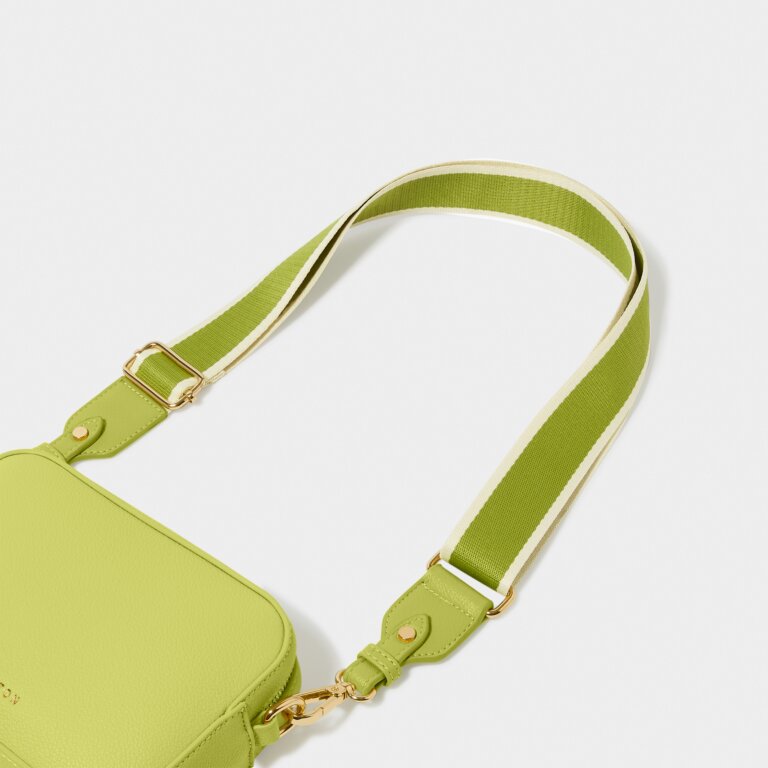 CANVAS LIME STRIPE BAG STRAP