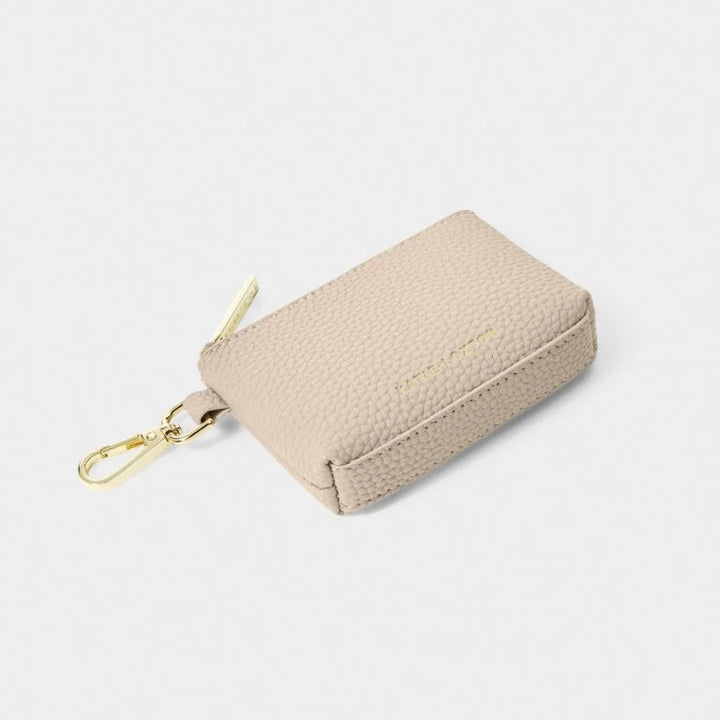 EVIE LIGHT TAUPE CLIP ON COIN PURSE