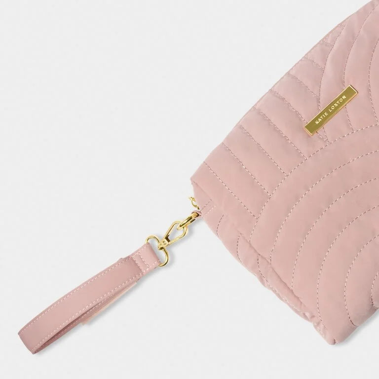 QUILTED BLUSH PINK WRISTLET ORGANISER