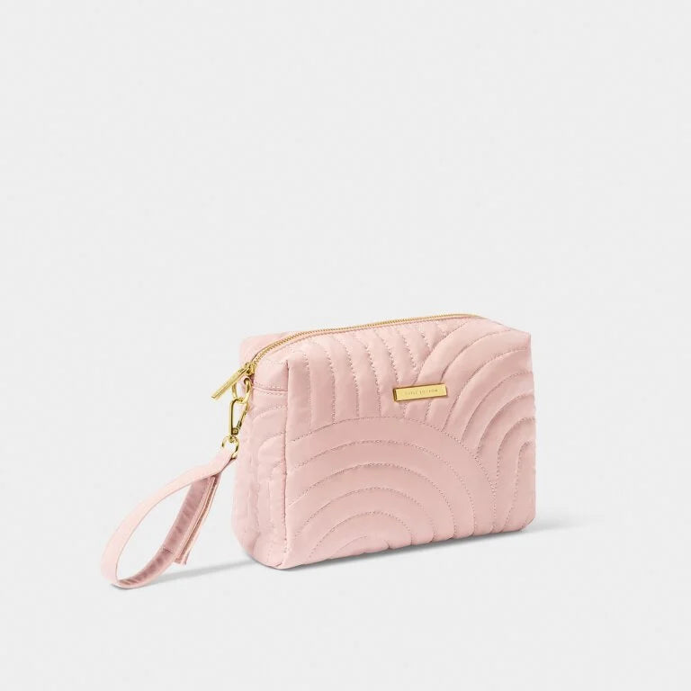 QUILTED BLUSH PINK WRISTLET ORGANISER