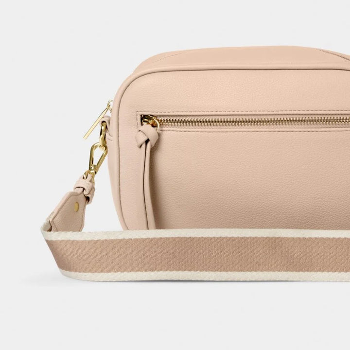 HALLIE NUDE PINK DOUBLE STRAP BAG