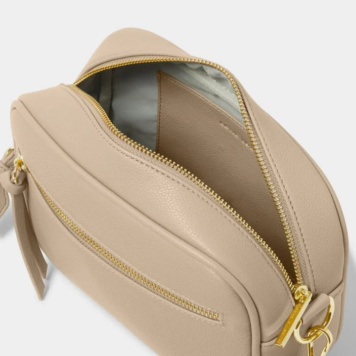 HALLIE LIGHT TAUPE DOUBLE STRAP BAG