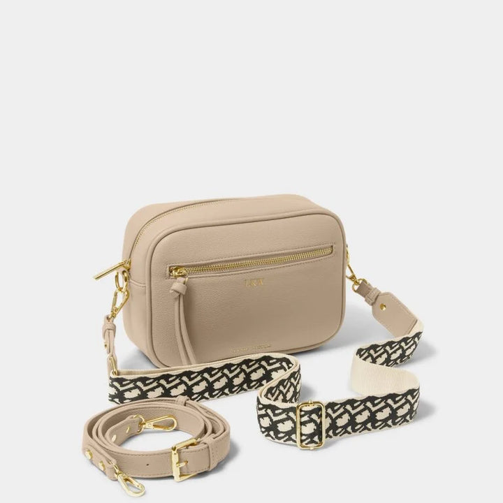 HALLIE LIGHT TAUPE DOUBLE STRAP BAG