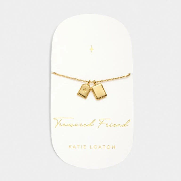 TREASURED FRIEND WATERPROOF GOLD CHARM BRACELET