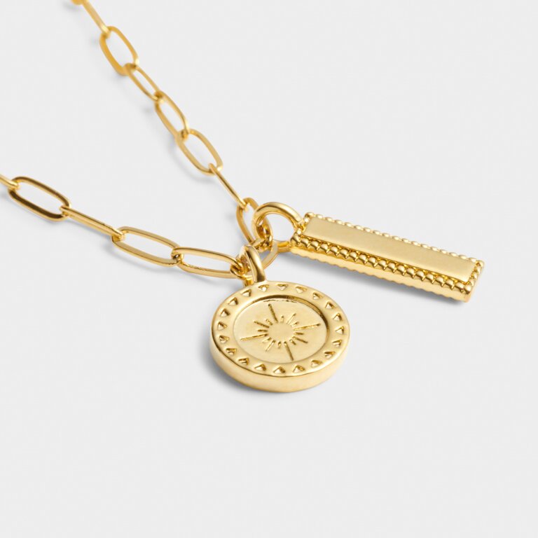 COLLECT ADVENTURES WATERPROOF GOLD CHARM BRACELET