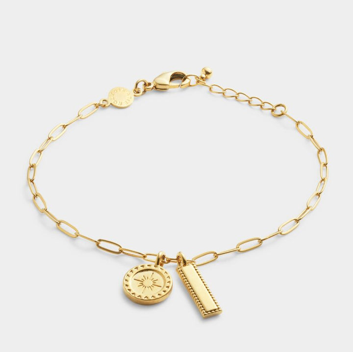 COLLECT ADVENTURES WATERPROOF GOLD CHARM BRACELET