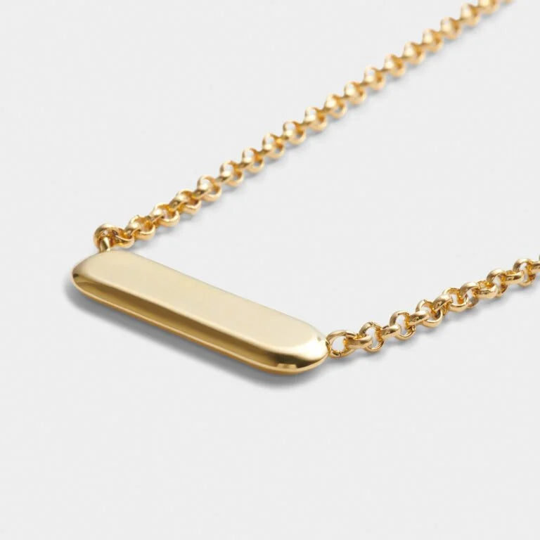 WITH LOVE WATERPROOF GOLD SIGNET NECKLACE