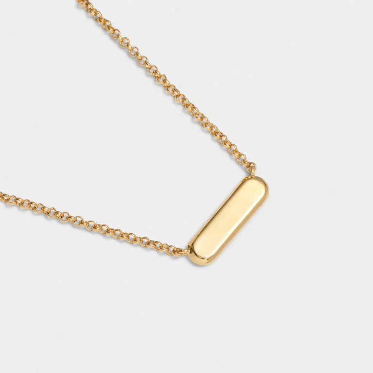 WITH LOVE WATERPROOF GOLD SIGNET NECKLACE