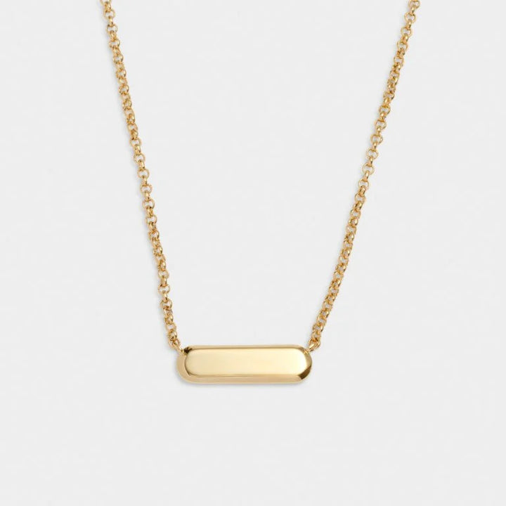 WITH LOVE WATERPROOF GOLD SIGNET NECKLACE