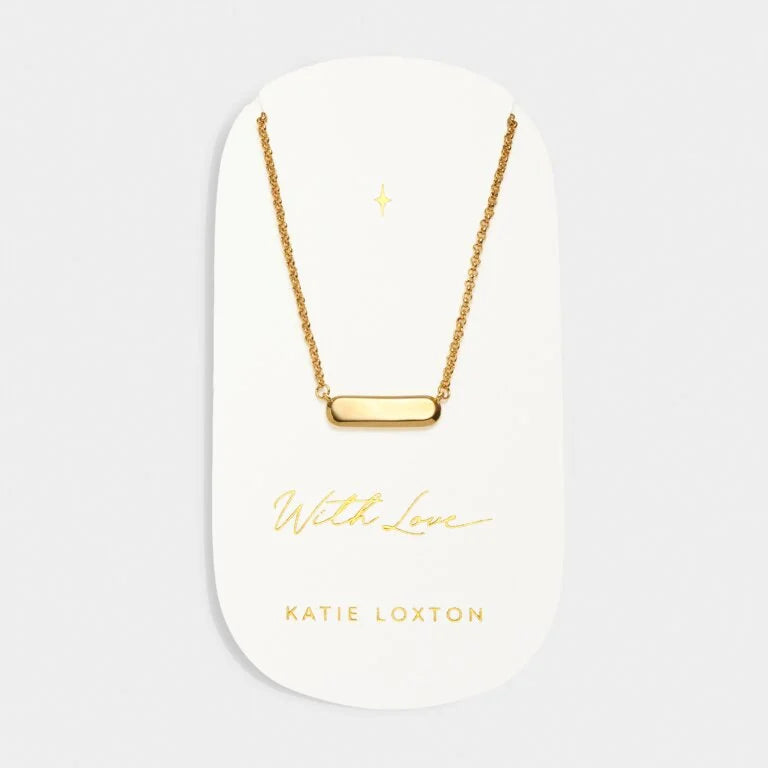 WITH LOVE WATERPROOF GOLD SIGNET NECKLACE