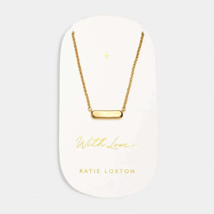 WITH LOVE WATERPROOF GOLD SIGNET NECKLACE