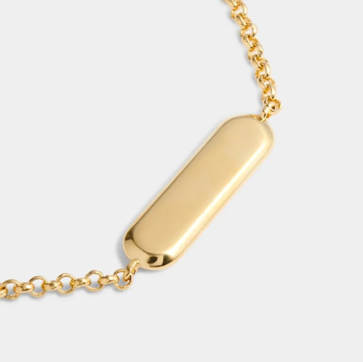 WITH LOVE WATERPROOF GOLD SIGNET BRACELET